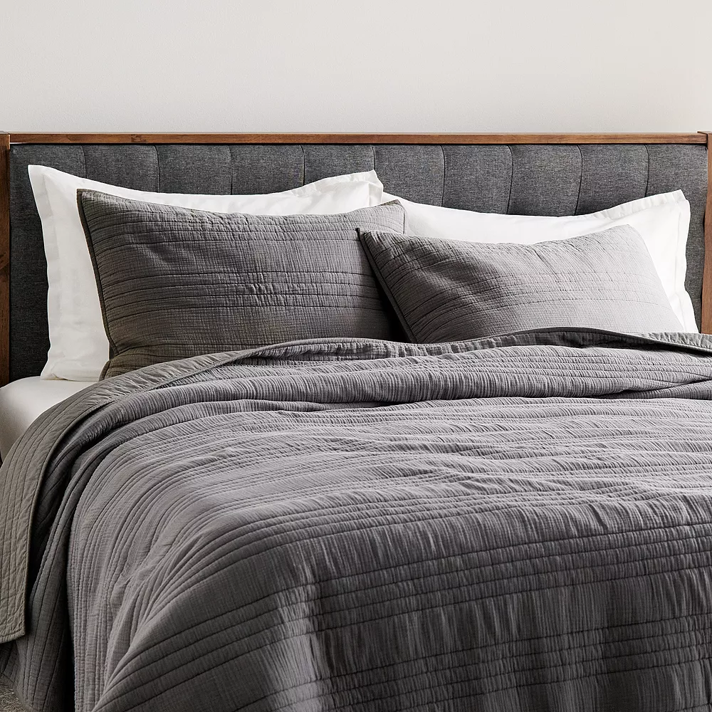 Sonoma Goods For Life® New Traditions Solid Gauze Quilt Or Sham 4 Sonoma Goods For Life® New Traditions Solid Gauze Quilt Or Sham - Image 2