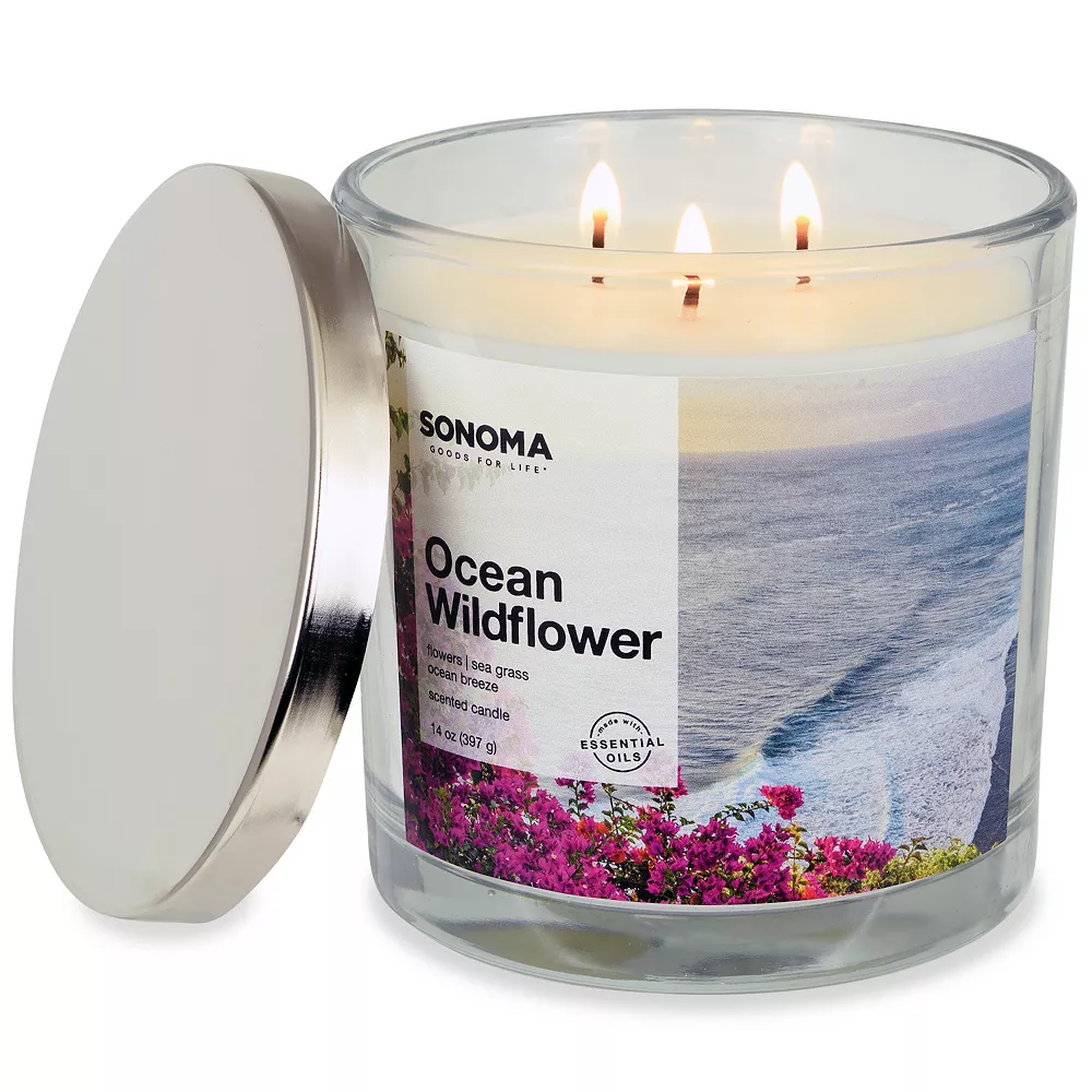 Sonoma Goods For Life® 14-oz. Ocean Wild Flowers Candle Jar 3 Sonoma Goods For Life® 14-oz. Ocean Wild Flowers Candle Jar