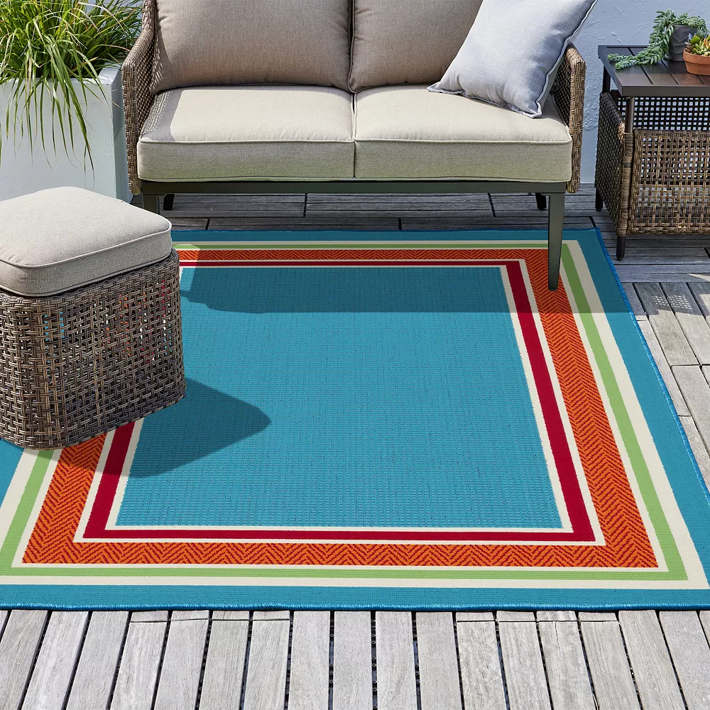 Sonoma Goods For Life® Framed Border Indoor Outdoor Rug 4 Sonoma Goods For Life® Framed Border Indoor Outdoor Rug - Image 2