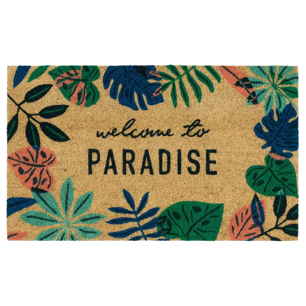 Sonoma Goods For Life® Welcome To Paradise Coir Doormat - 18'' X 30'' 3 Sonoma Goods For Life® Welcome To Paradise Coir Doormat - 18'' X 30''