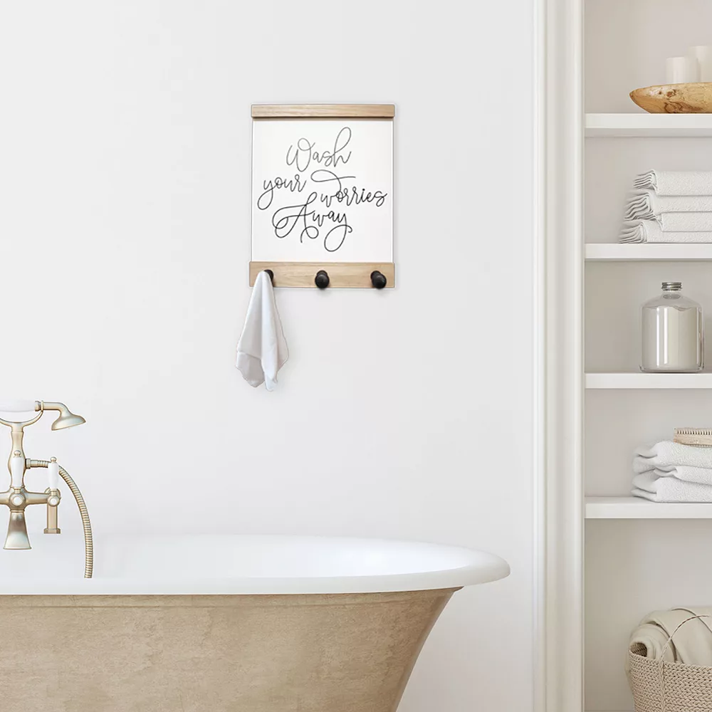 Sonoma Goods For Life® Wash Your Worries Away 3-Hook Laundry Wall Decor 4 Sonoma Goods For Life® Wash Your Worries Away 3-Hook Laundry Wall Decor - Image 2