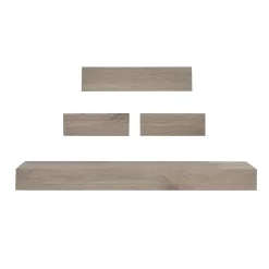Sonoma Goods For Life® Gray Wash Ledge Wall Shelf 4-piece Set