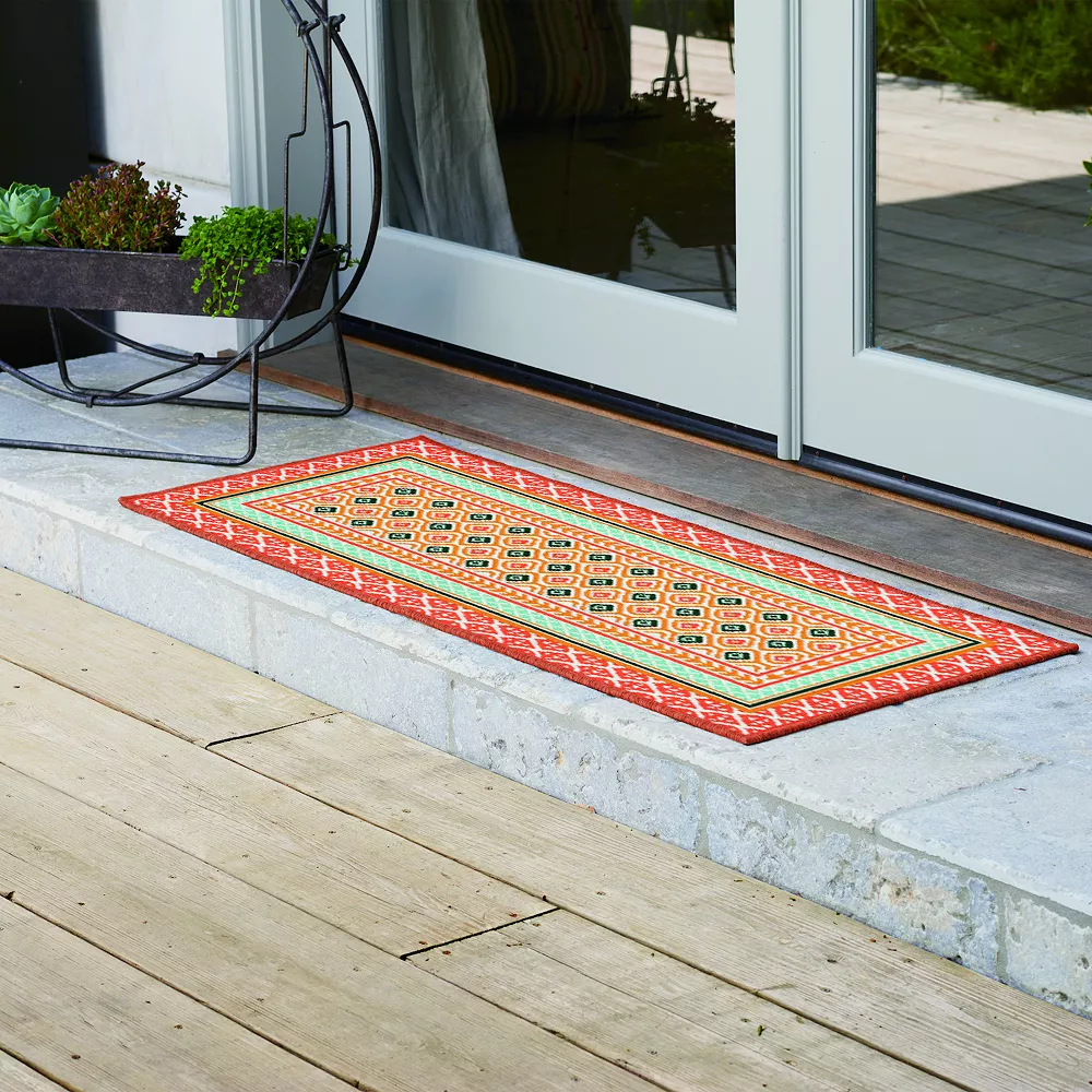 Sonoma Goods For Life® Indoor/Outdoor Warm Geo Border Rug 5 Sonoma Goods For Life® Indoor/Outdoor Warm Geo Border Rug - Image 3