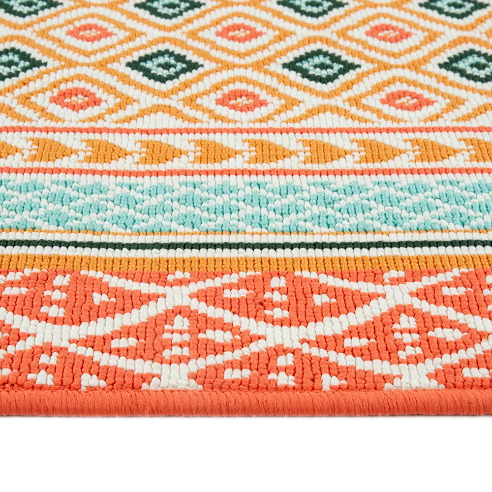 Sonoma Goods For Life® Indoor/Outdoor Warm Geo Border Rug 7 Sonoma Goods For Life® Indoor/Outdoor Warm Geo Border Rug - Image 5