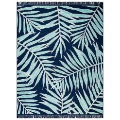 Sonoma Goods For Life® Indoor/Outdoor Navy Palm Leaves Rug