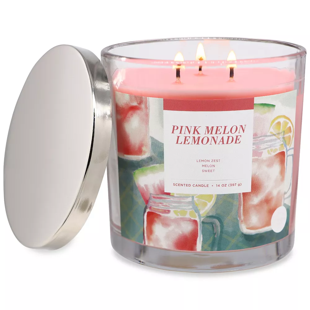 Sonoma Goods For Life® Pink Melon Lemonade 14-oz. Candle Jar 3 Sonoma Goods For Life® Pink Melon Lemonade 14-oz. Candle Jar