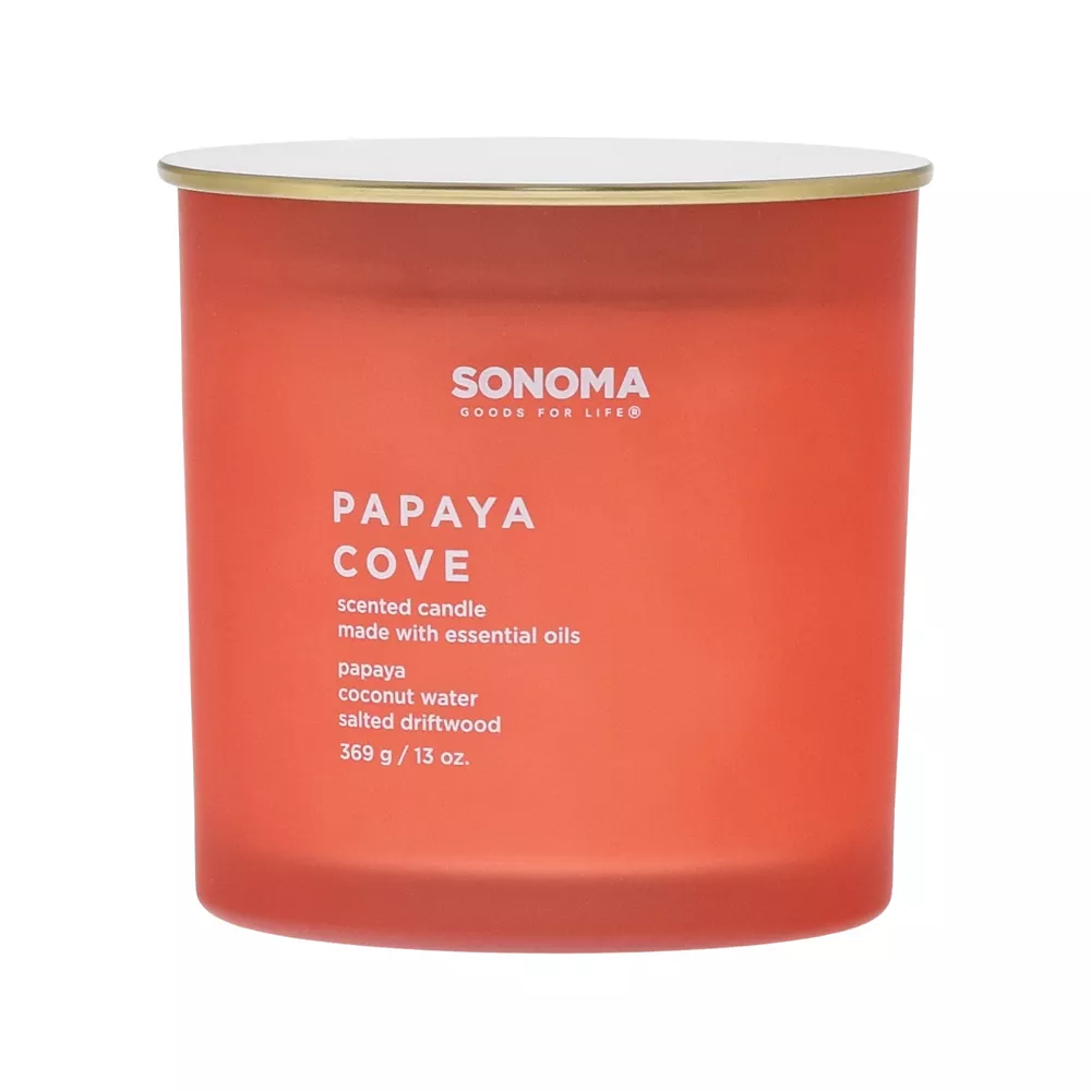 Sonoma Goods For Life® Papaya Cove 13-oz. Candle Jar 3 Sonoma Goods For Life® Papaya Cove 13-oz. Candle Jar