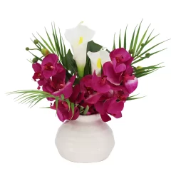 Sonoma Goods For LifeĀ® Artificial Orchid Palm Arrangement Table Decor