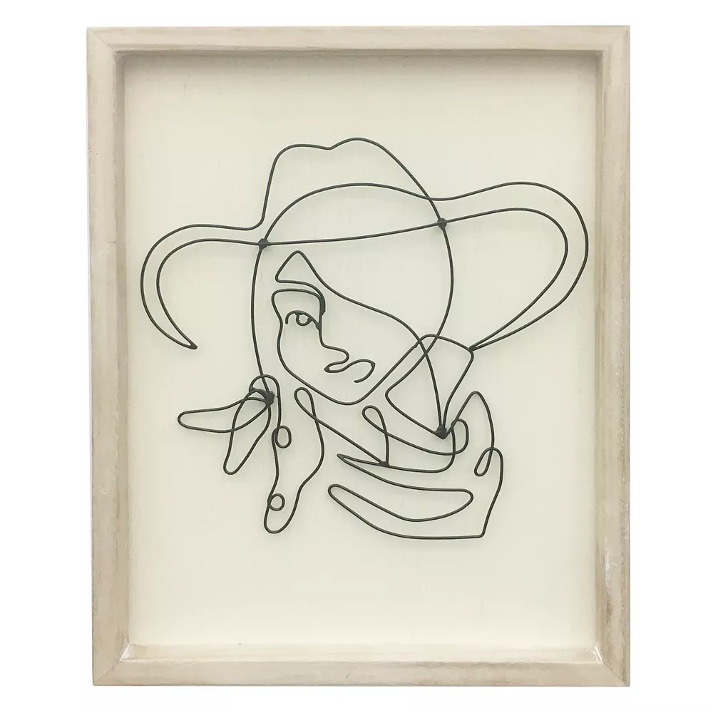 Sonoma Goods For Life® Wire Cowgirl Framed Wall Art 3 Sonoma Goods For Life® Wire Cowgirl Framed Wall Art