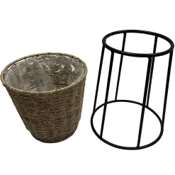 Sonoma Goods For Life® Large Seagrass Planter With Metal Stand -Sonoma Goods For Life 5920619 ALT2