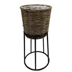 Sonoma Goods For Life® Small Seagrass Planter With Metal Stand
