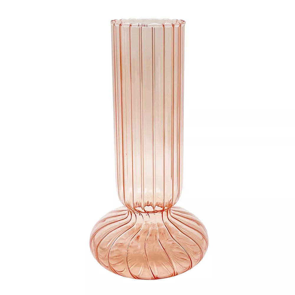 Sonoma Goods For Life® Blush Color Glass Decorative Vase Table Decor 3 Sonoma Goods For Life® Blush Color Glass Decorative Vase Table Decor